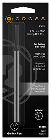 Cross Gel Rollerball Pen Refill Black Fine 0.5mm Single Pack