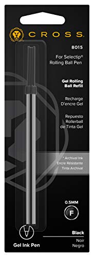 Cross Gel Rollerball Pen Refill Black Fine 0.5mm Single Pack