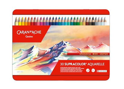 Caran d'Ache Supracolor 30 Color Pencils Metal Box