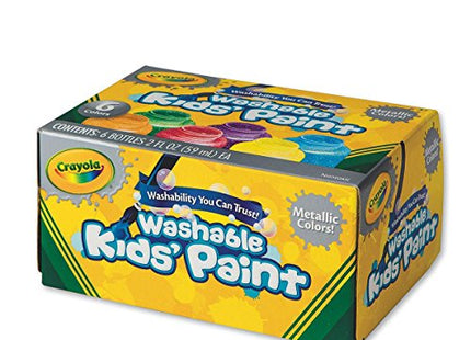 Crayola Washable Kids Paint Metallic 2 oz 6 Count