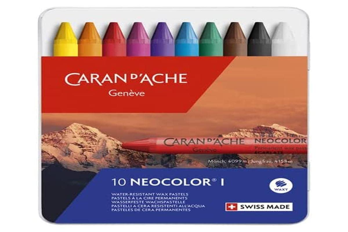 Caran d'Ache Neocolor I 10 Pastels Metal Box