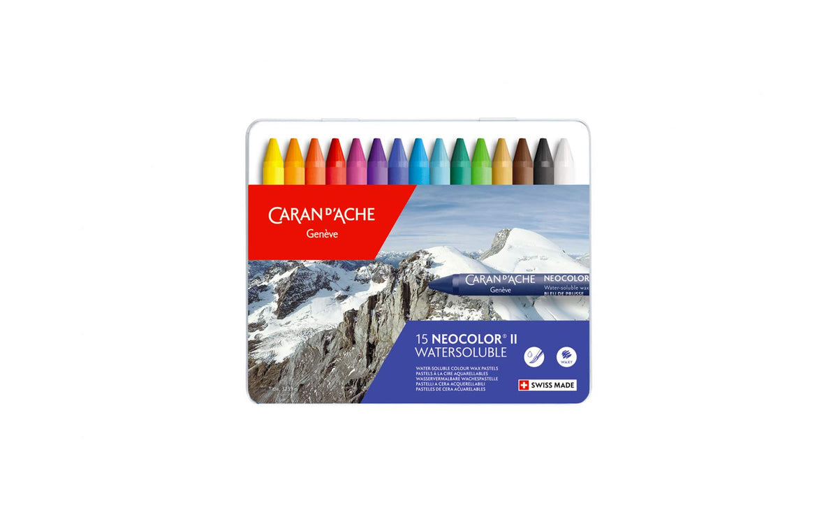 Caran d'Ache Neocolor II 15 Pastels Metal Box