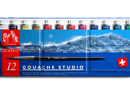 Caran d'Ache Gouache Studio 12 Colors 10ml Metal Box