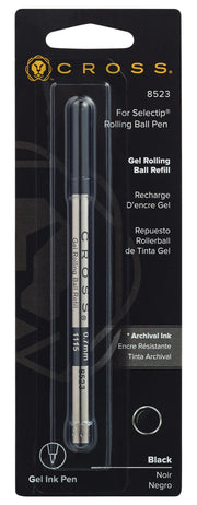 Cross Selectip Gel Rollerball Pen Refill Black 0.7mm Single Pack
