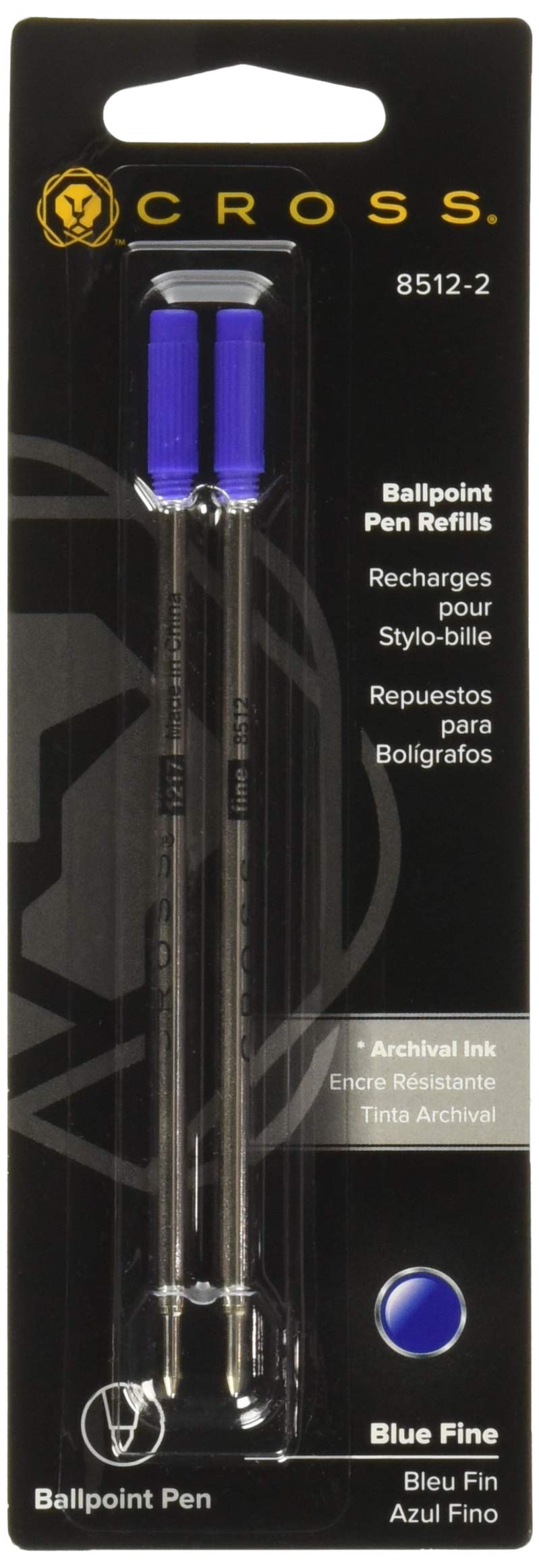 Cross Ballpoint Pen Refill Blue Fine Dual Pack