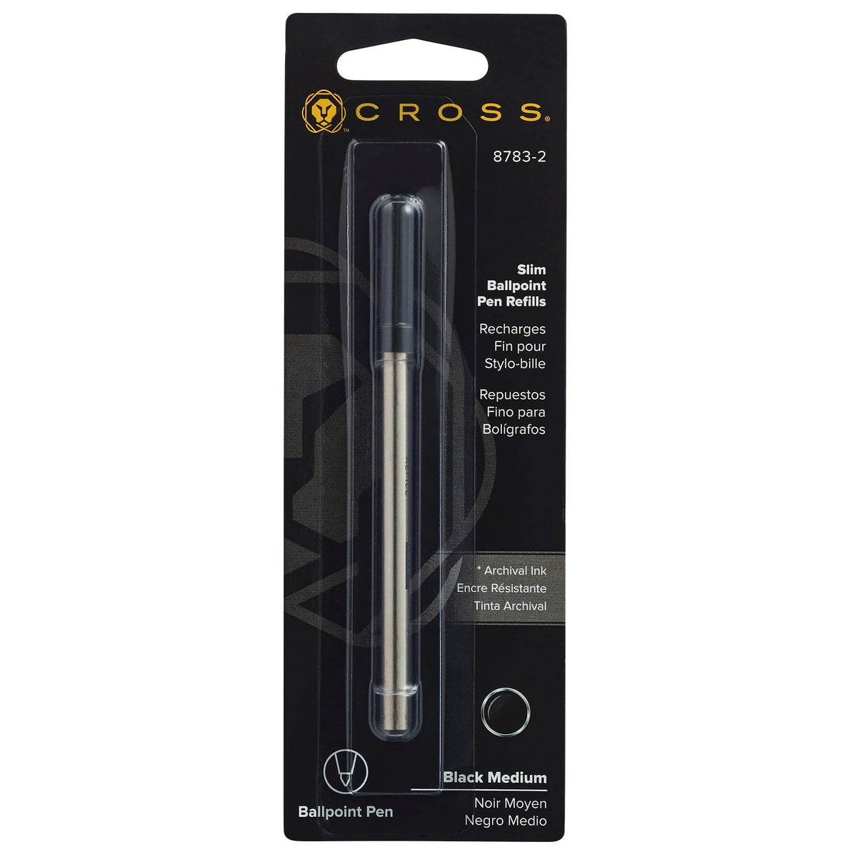 Cross Ballpoint Pen Refill Black Slim Single Pack
