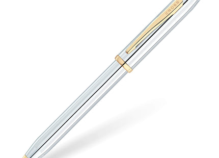 Cross Century II Medalist Ballpoint Pen - Polished Chrome with 23CT Gold