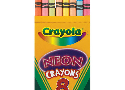 Crayola Neon Crayons Assorted 8 Pack