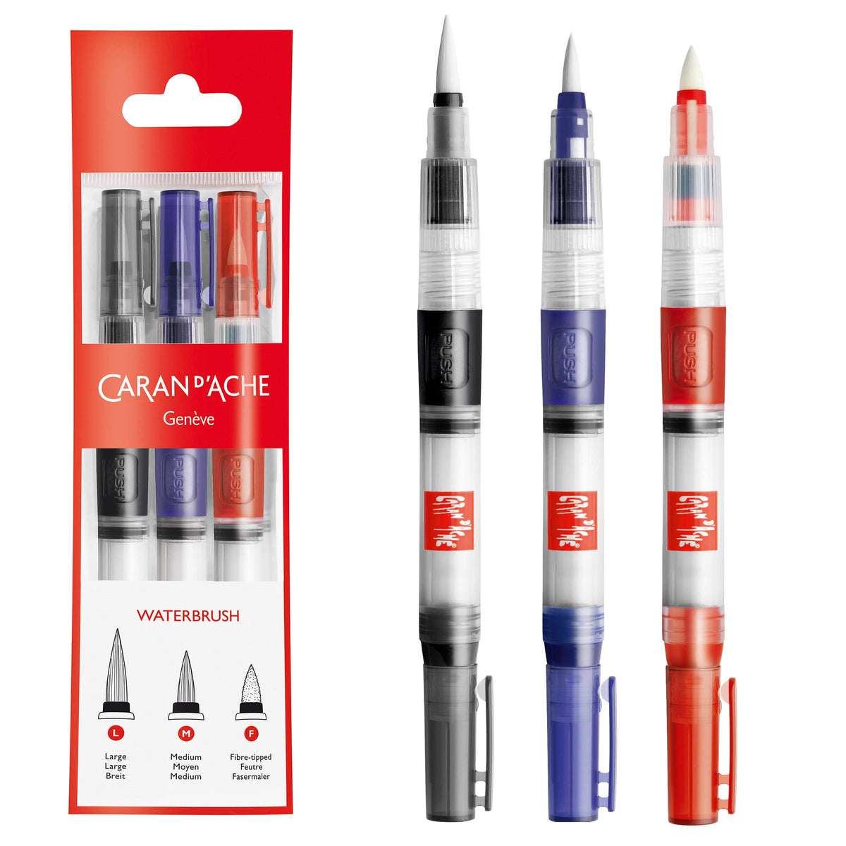 Caran d'Ache Water Brushes Set of 3