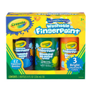 Crayola Washable Bright Fingerpaint Secondary Colors 3 Count 8 oz