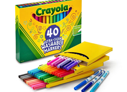 Crayola Washable Markers Fine Point 40 Colors