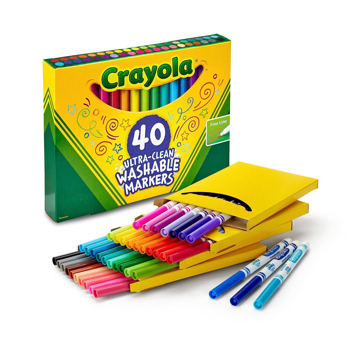 Crayola Washable Markers Fine Point 40 Colors