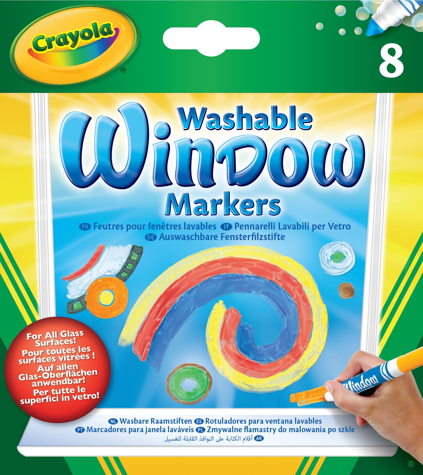 Crayola Washable Window Markers 8 Count