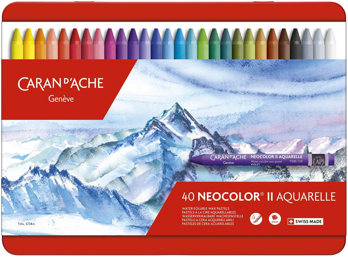 Caran d'Ache Neocolor II 40 Pastels Metal Box
