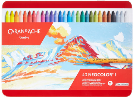 Caran d'Ache Neocolor I 40 Pastels Metal Box