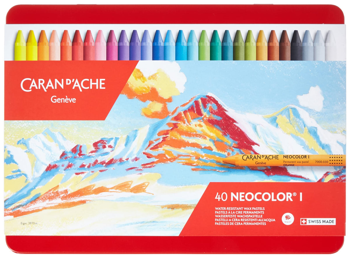 Caran d'Ache Neocolor I 40 Pastels Metal Box