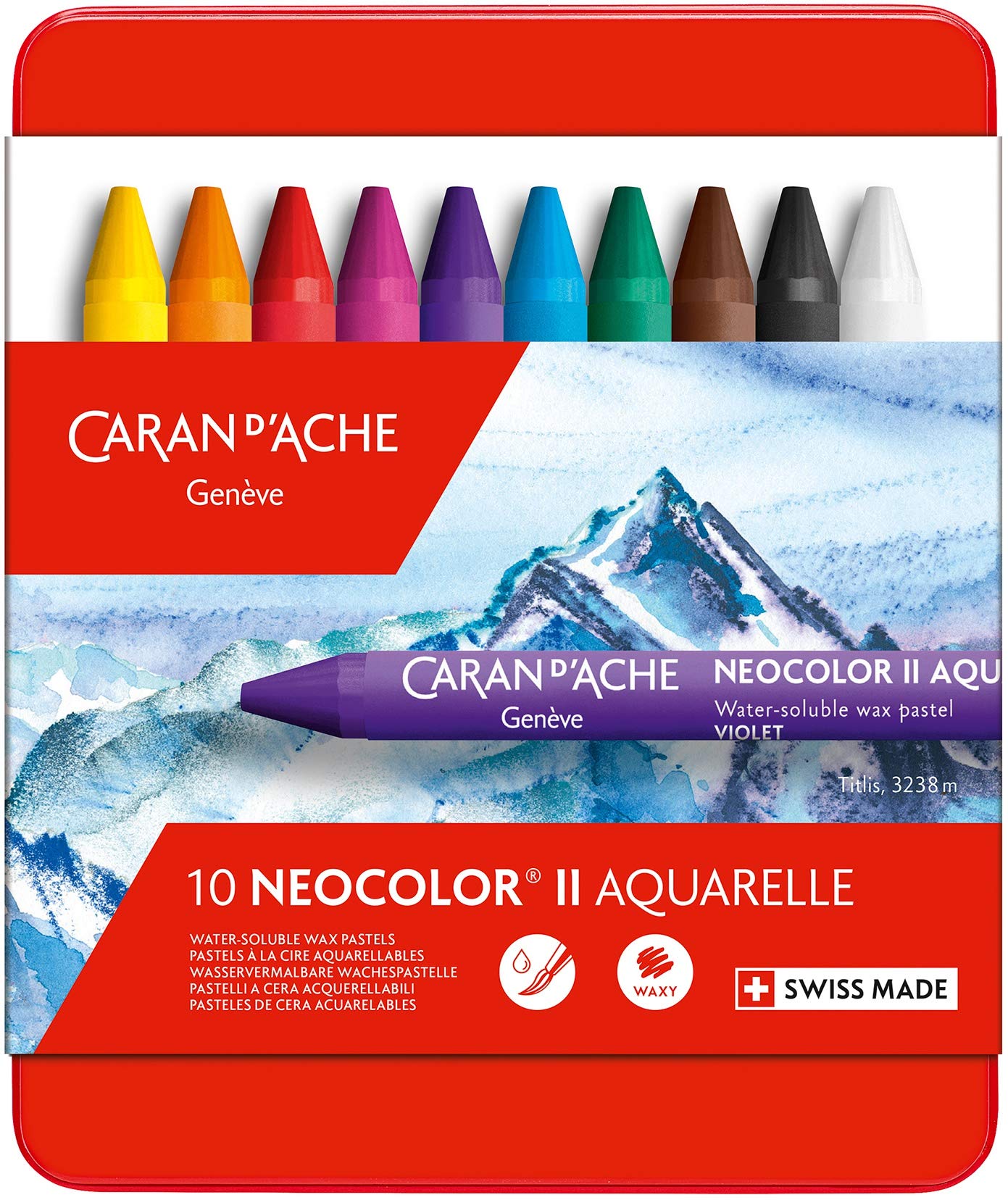 Caran d'Ache Neocolor II 10 Pastels Metal Box