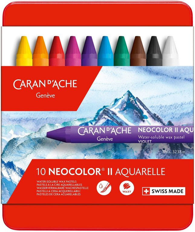 Caran d'Ache Neocolor II 10 Pastels Metal Box