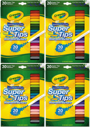 Crayola Super Tips Washable Markers Fine 20 Pack