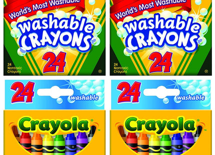 Crayola Washable Ultra Clean Crayons Assorted Colors 24 Count