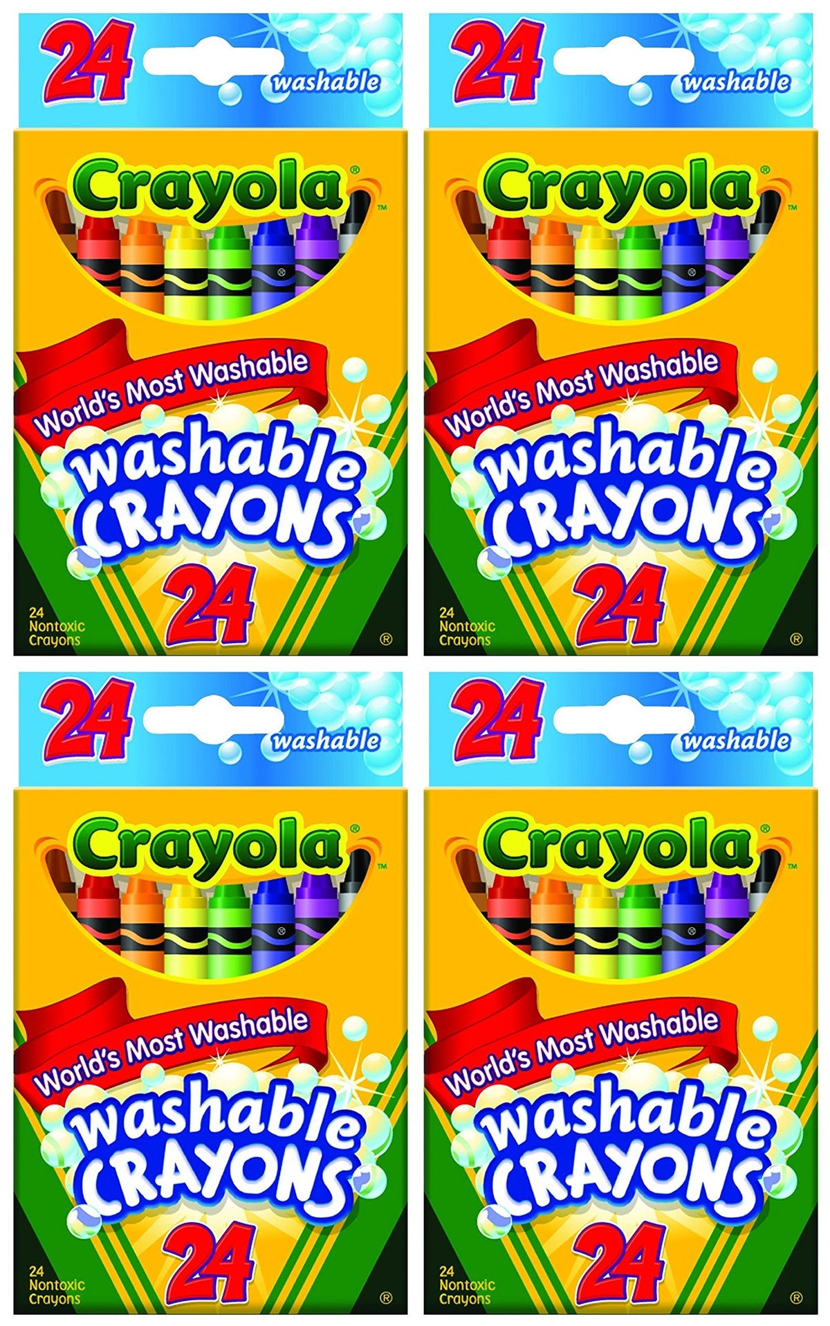Crayola Washable Ultra Clean Crayons Assorted Colors 24 Count
