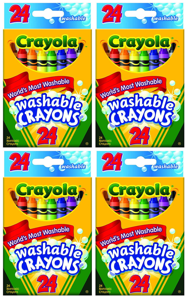Crayola Washable Ultra Clean Crayons Assorted Colors 24 Count