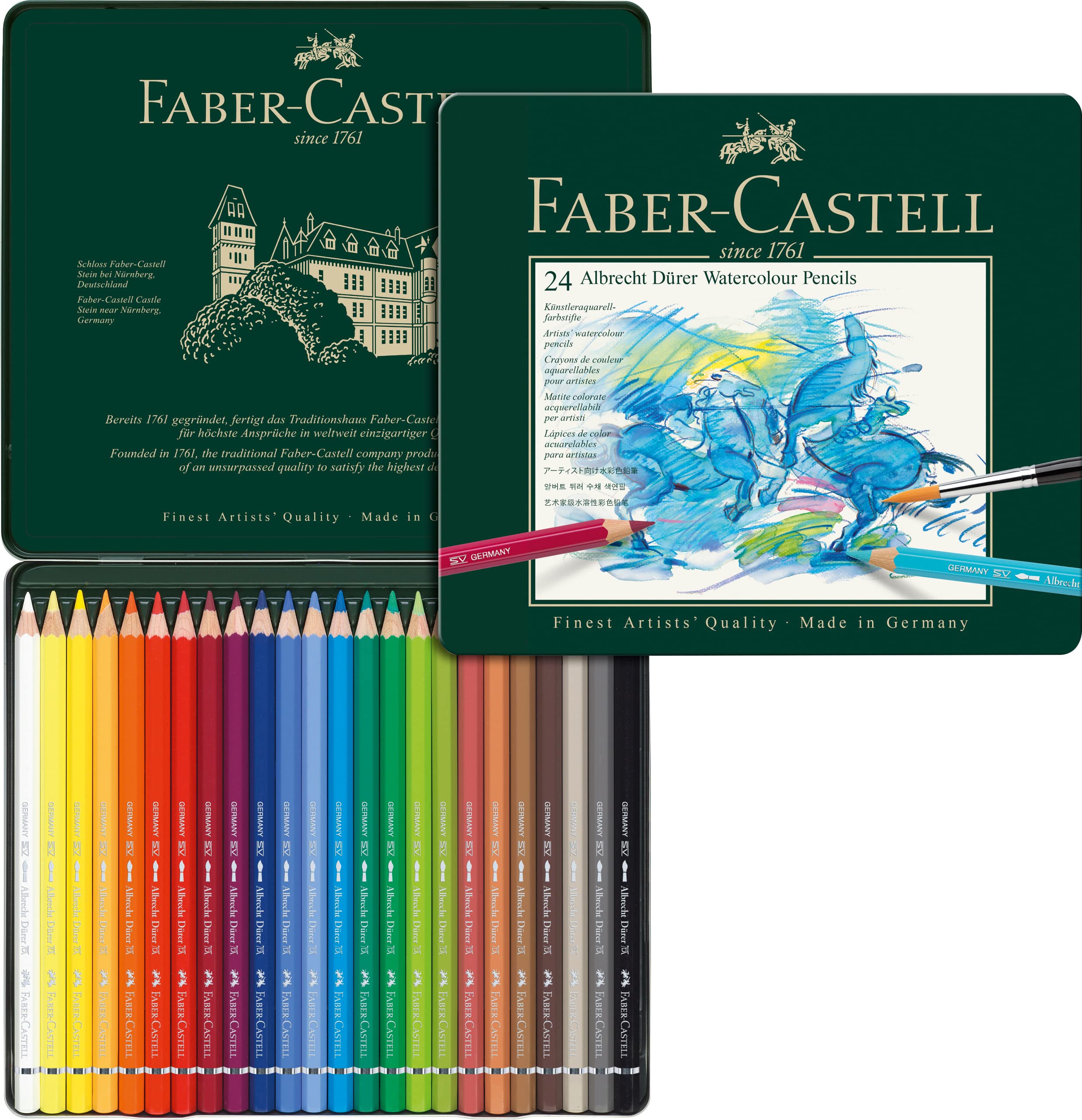 Faber-Castell Albrecht Durer Watercolour Pencil Tin - 24 Pieces