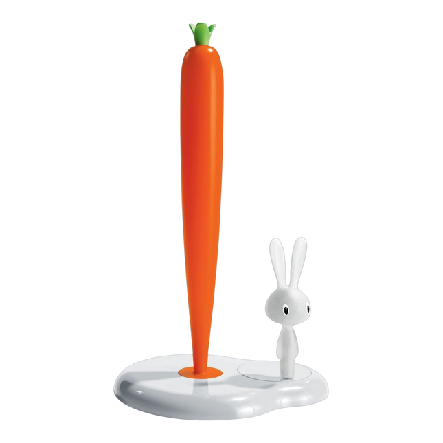 Alessi Bunny and Carrot Kitchen Roll Holder White