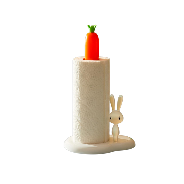 Alessi Bunny and Carrot Kitchen Roll Holder White