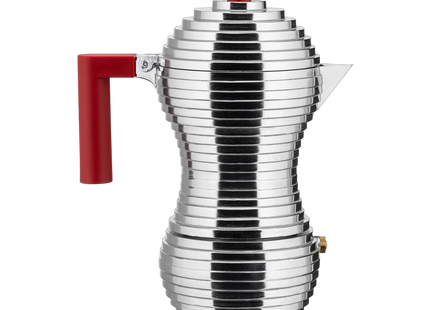 Alessi Pulcina Espresso Coffee Maker 3 Cup Red