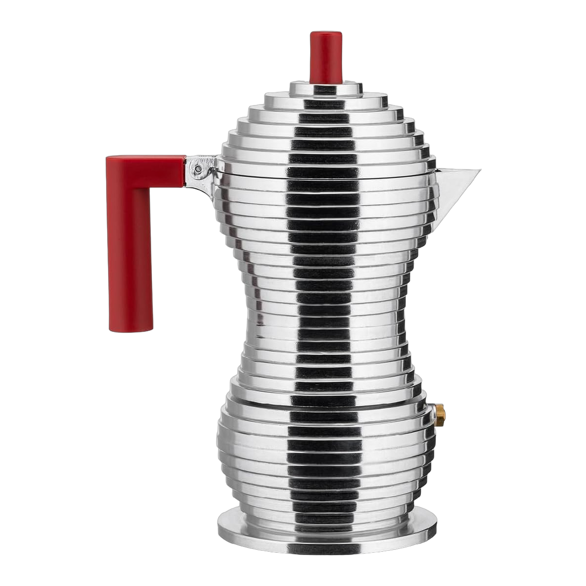 Alessi Pulcina Espresso Coffee Maker 3 Cup Red