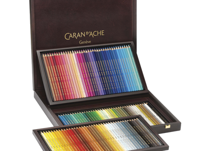 Caran d'Ache Supracolor 120 Color Pencils Wooden Box