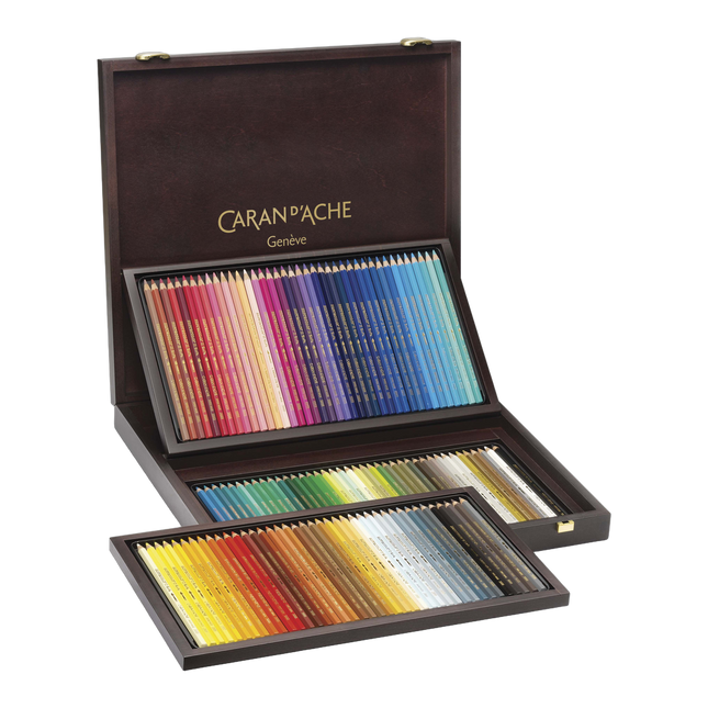 Caran d'Ache Supracolor 120 Color Pencils Wooden Box