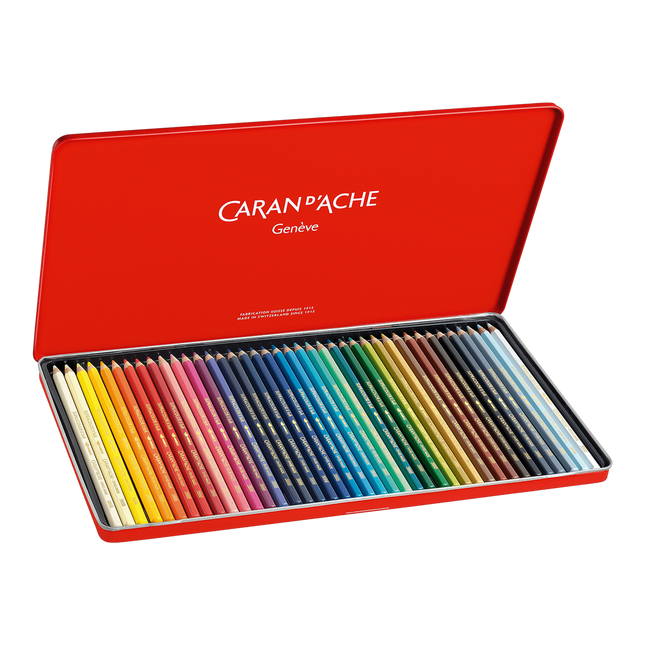 Caran d'Ache Supracolor 40 Color Pencils Metal Box