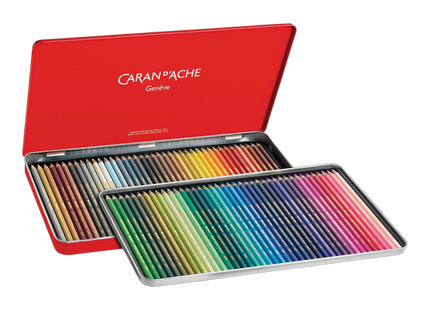 Caran d'Ache Supracolor 80 Color Pencils Metal Box
