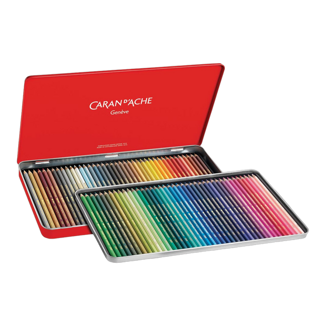 Caran d'Ache Supracolor 80 Color Pencils Metal Box