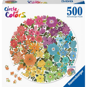 Ravensburger Circle of Colors Flowers 500 Piece Round Puzzle