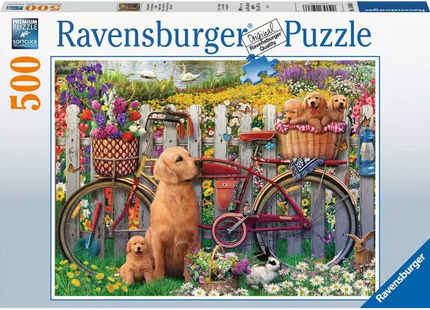 Ravensburger Cute Dogs in the Garden 500 Piece Puzzle