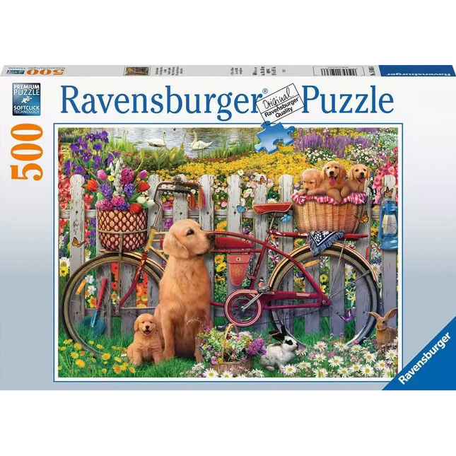 Ravensburger Cute Dogs in the Garden 500 Piece Puzzle