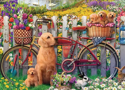 Ravensburger Cute Dogs in the Garden 500 Piece Puzzle
