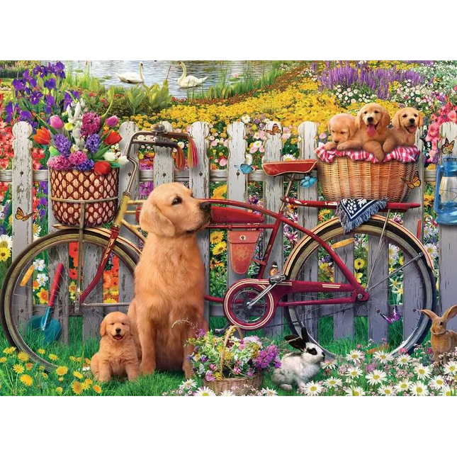 Ravensburger Cute Dogs in the Garden 500 Piece Puzzle