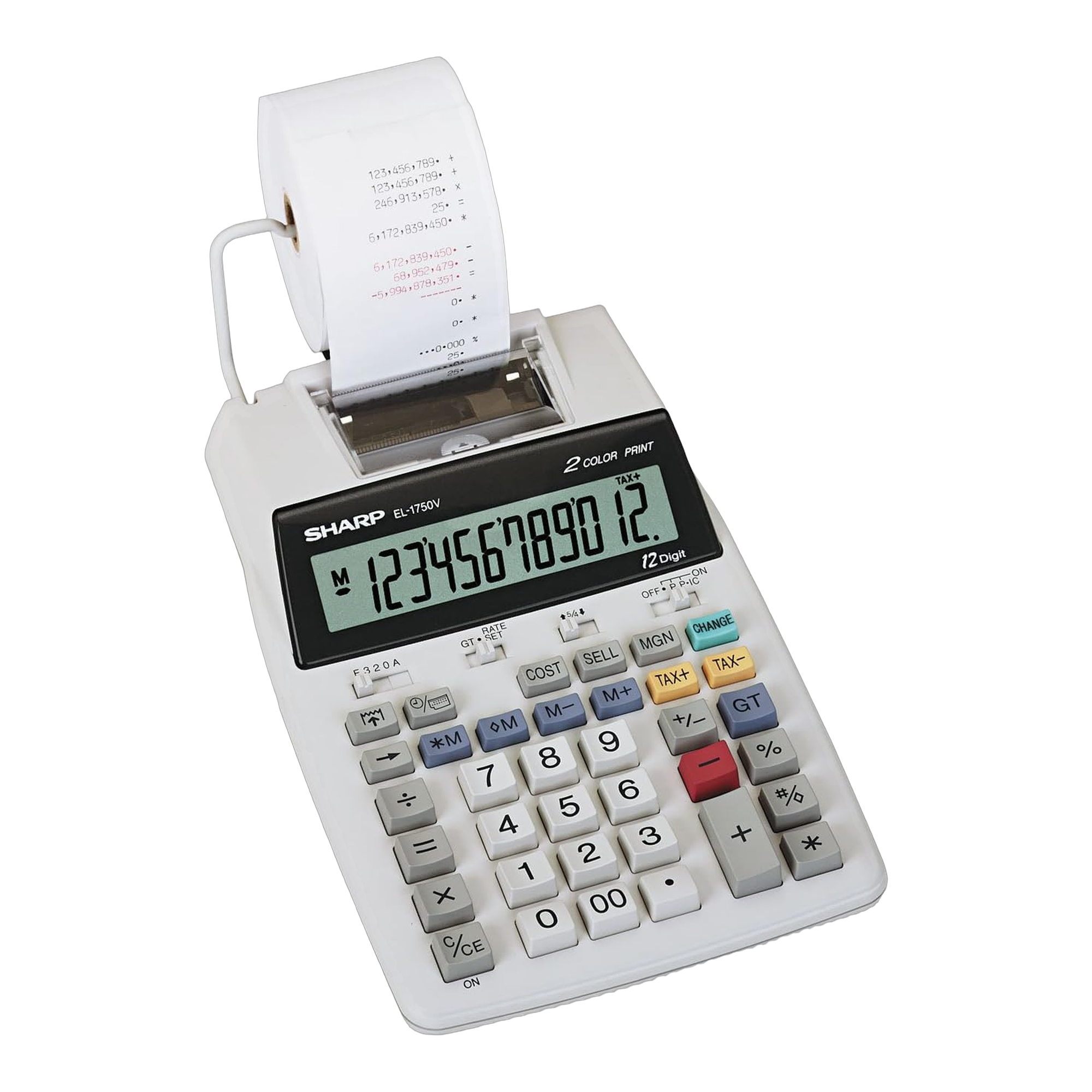 Sharp EL-1750V 12-Digit Printing Calculator