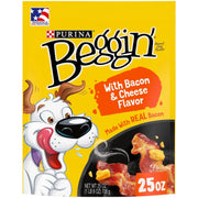 Purina Beggin Dog Treats Bacon & Cheese 25 oz (4 Pack) (EXP JUL 2026)